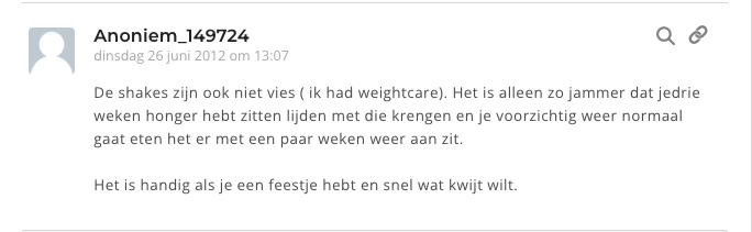 afvallen met shakes forum