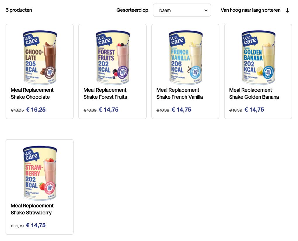 afvallen met weight care maaltijdshakes